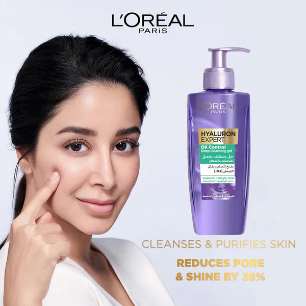 L’Oréal Paris HYALURON WASH GEL For Oily Skin 200 ML PUMP