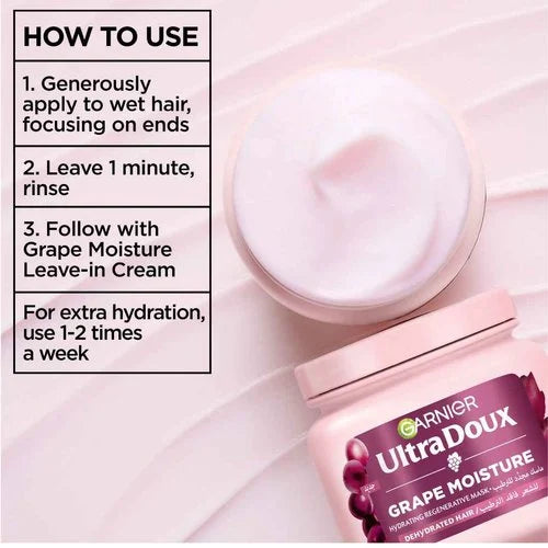 Garnier Ultra Doux Grape Moisture Deep Regenerative Mask 200 ML