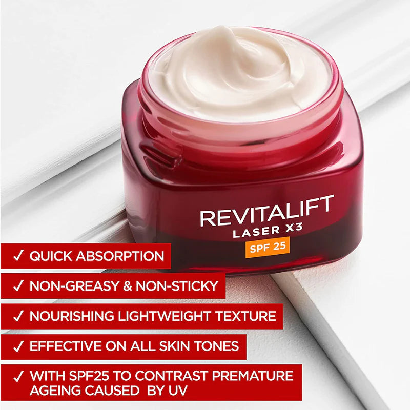L’Oréal Paris Revitalift Laser X3 Day- Renewing AntiAging Care SPF 20 50 ML