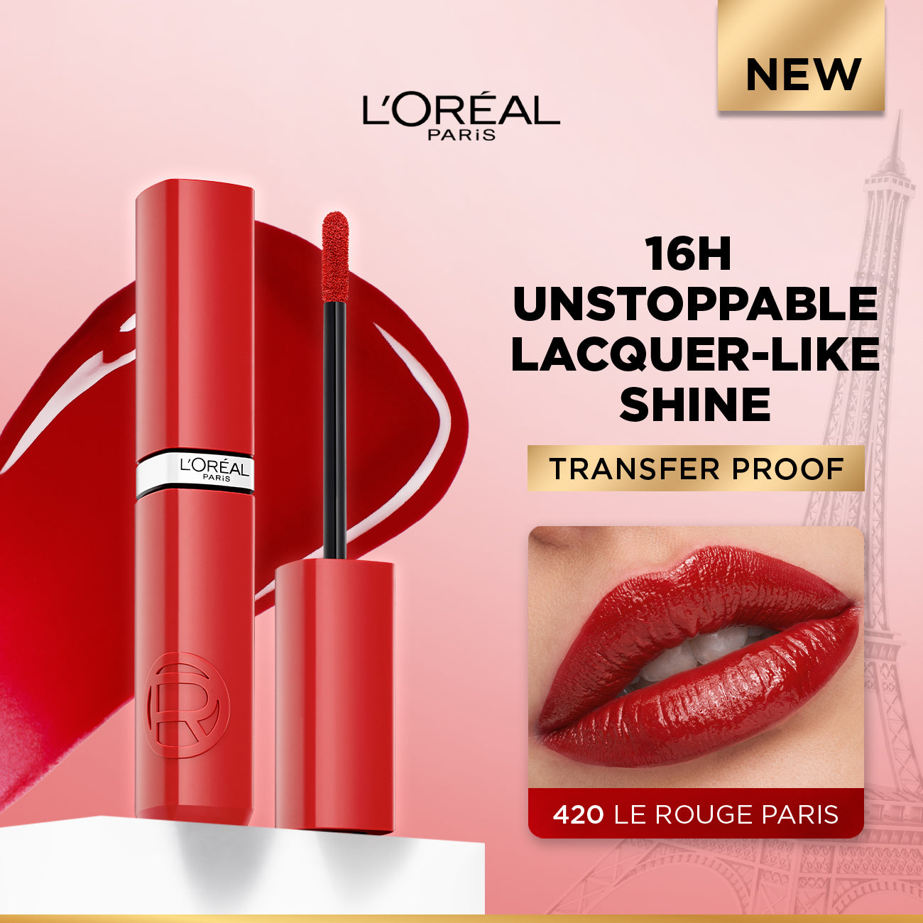 L'oreal Lacquer-like shine  liquid lipstick