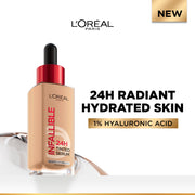 L’Oréal Paris Infallible 24H Tinted Serum with 1% Hyaluronic Acid for Radiant Hydrated Skin