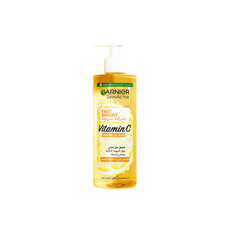 Garnier Fast Bright Vitamin C Brightening Purifying Face Gel Wash 400mL