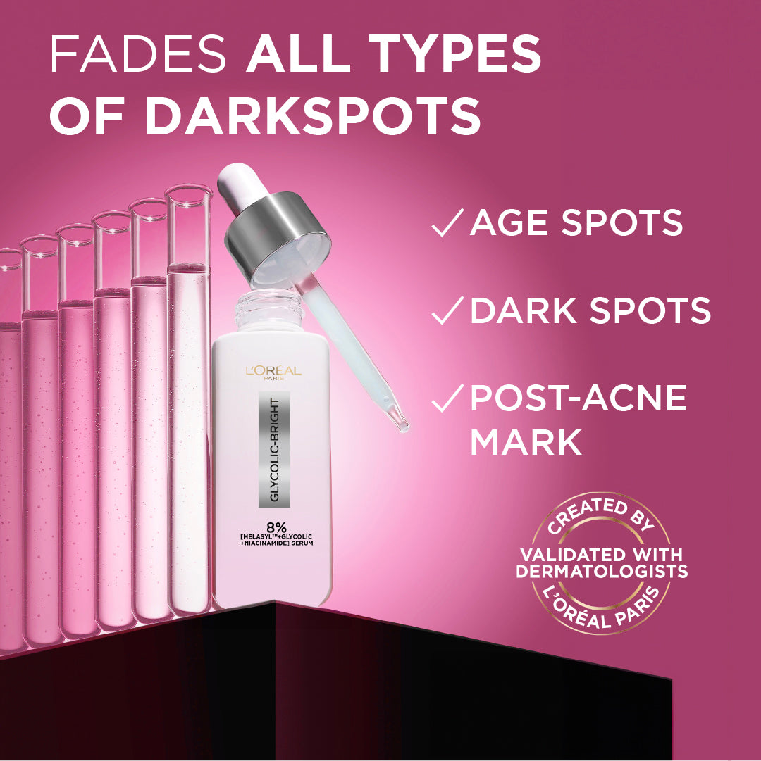 L'Oreal Paris Glyco bright Anti Dark Spot -Melasyl- Face Serum brightener