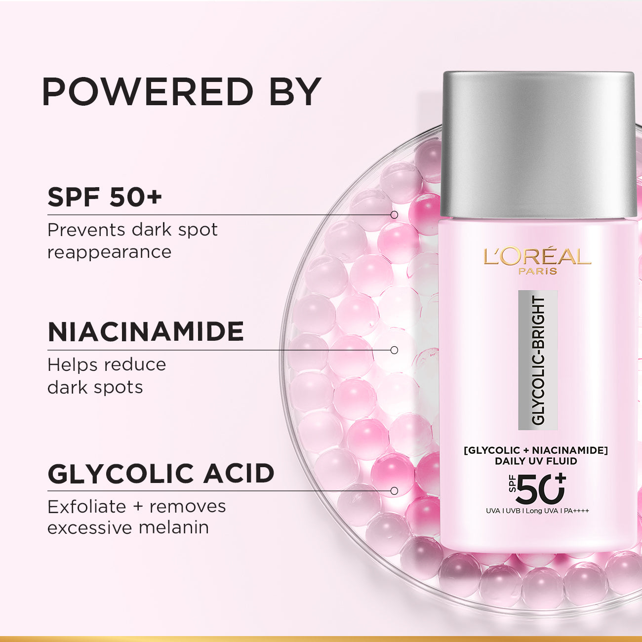 L'OREAL PARIS Glycolic bright Anti Dark Spot spf50+