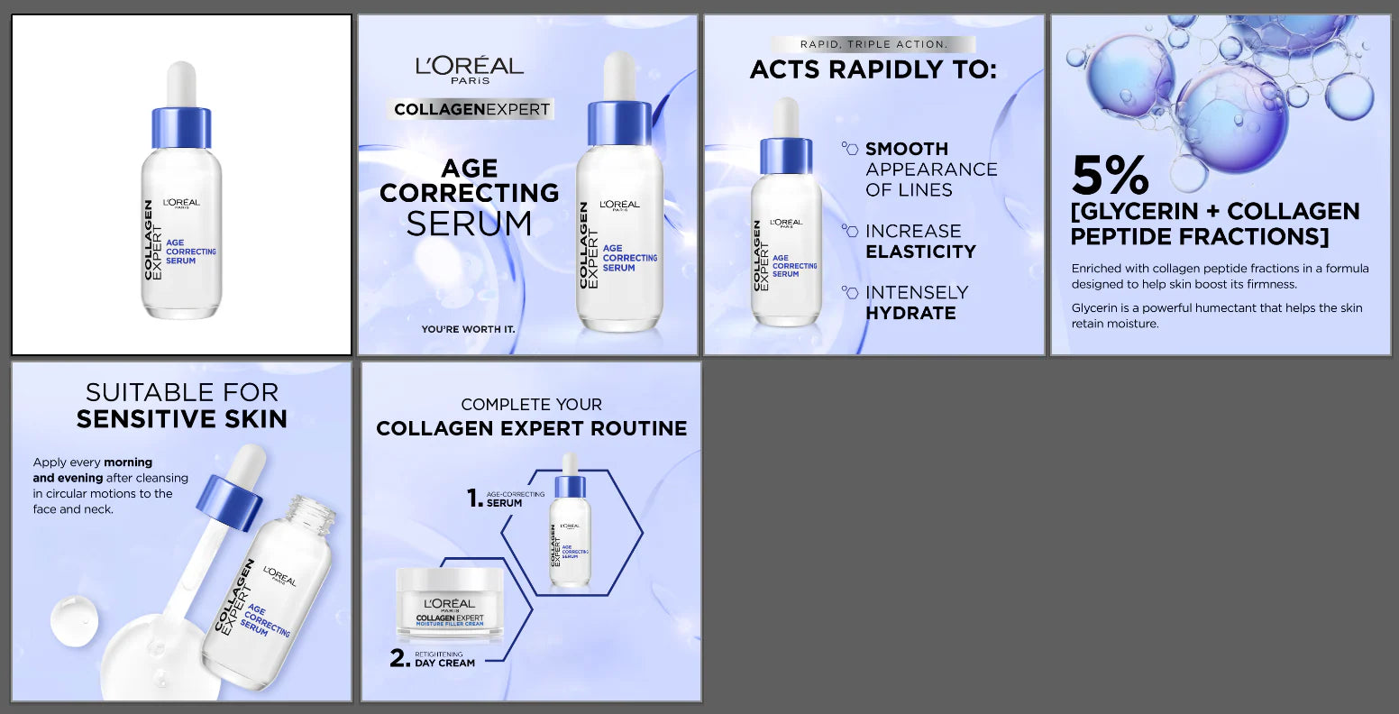 L’Oréal Collagen Expert Age-Correcting Serum with Glycerin & Collagen Peptide Fractions