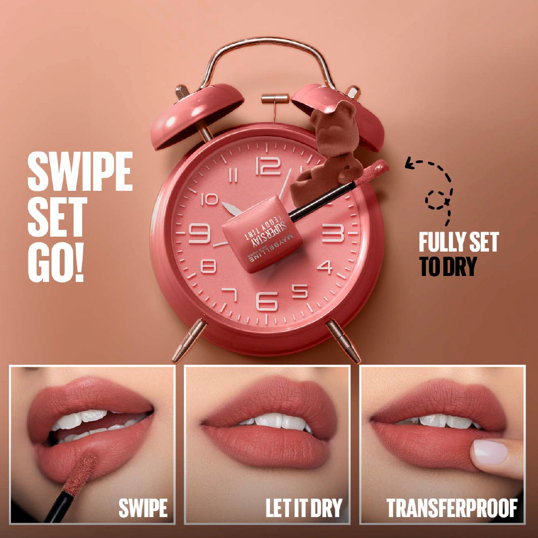 Maybelline Super Stay Teddy Tint Soft Blurred Matte Lip Tint | 12h Longwear