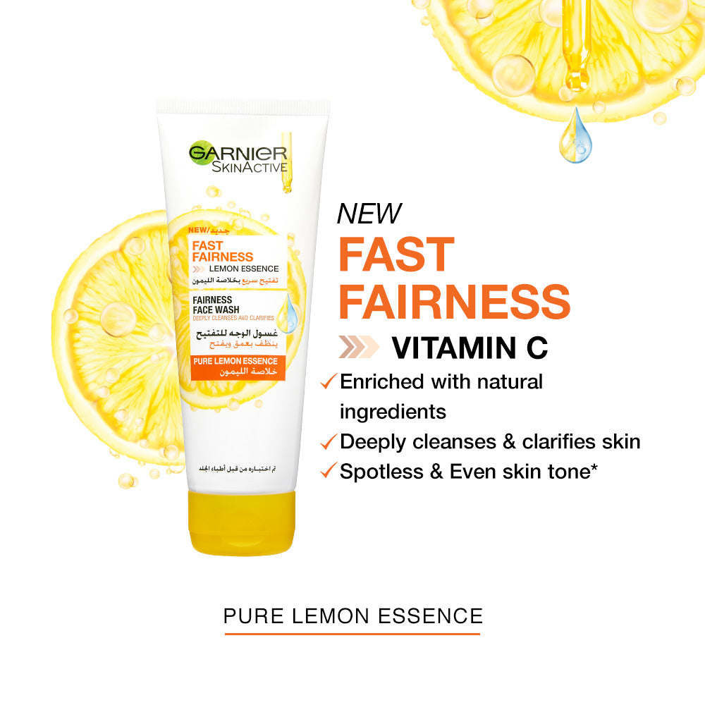 Garnier Fast Bright Vitamin C Brightening Face Wash 100ml