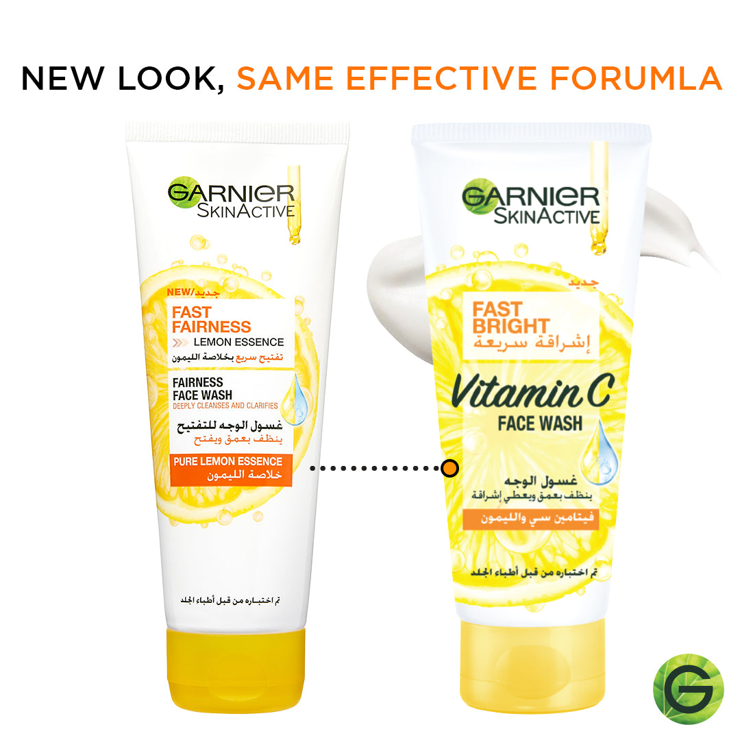 Garnier Fast Bright Vitamin C Brightening Face Wash 100ml
