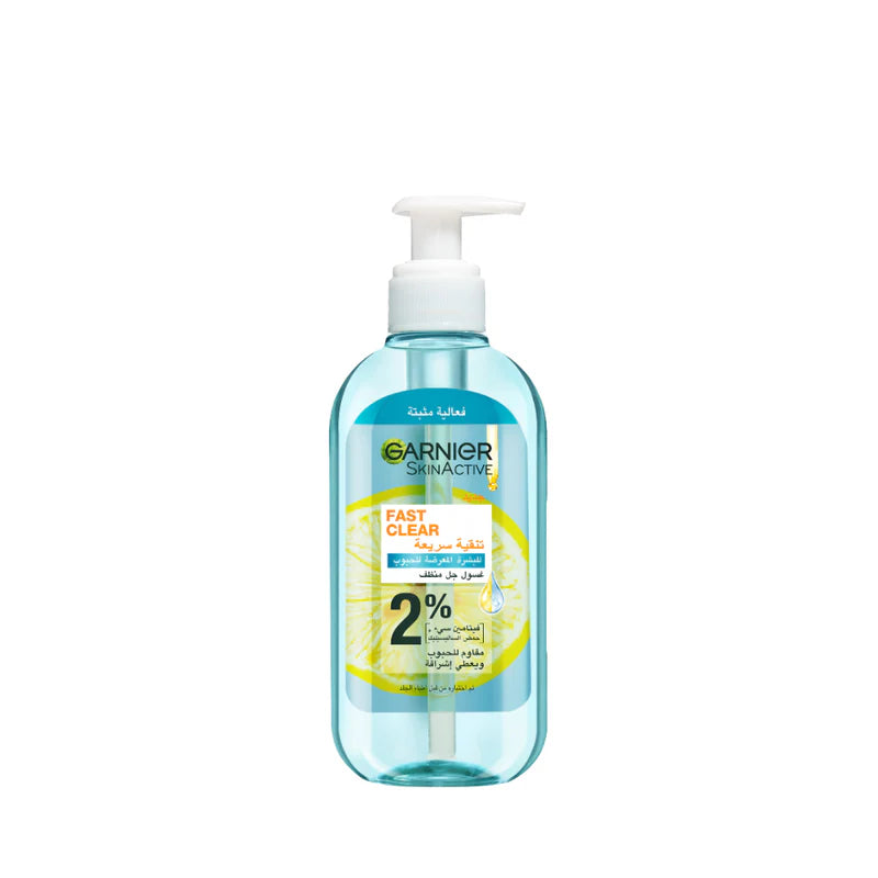 Garnier Fast Clear 2% Salicylic Acid & Vitamin C Anti-Acne Gel Wash 200mL